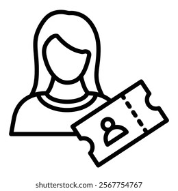 Ticket Sales Icon Element For Design