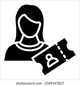 Ticket Sales Icon Element For Design