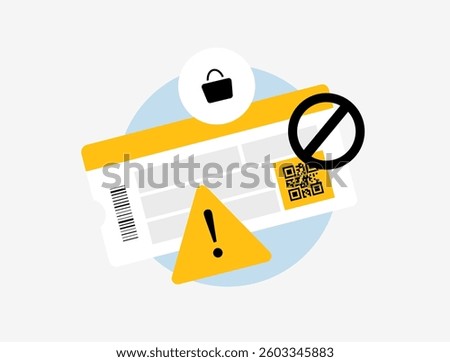 Ticket scalping and resale concept with online ticket sales, scalping bots, secondary market and inflated prices. Digital touting, automated purchasing and reselling. Ticket scalping illustration