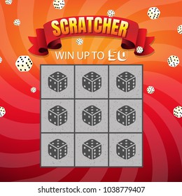 Ticket Scratch And Win With Gradient Mesh, Vector Illustration