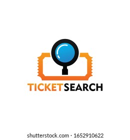 Ticket Search Logo Template Design