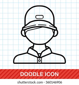 Ticket seller doodle