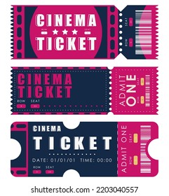 Ticket set. Pass card design. Isolated. Vector.