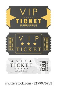 Ticket set. Ready design for your business. Isolated on white background. Vector illustration.