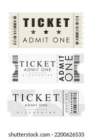 Ticket Set Ready Design Your Business Stock Vector (Royalty Free ...