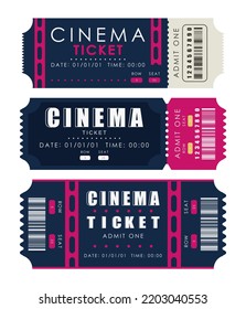 Ticket set. Ready design for your business. Isolated on white background. Vector.