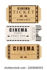 Ticket set. Ready design for your business. Isolated. Vector illustration.