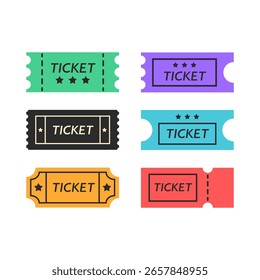 Señal de entrada. Admite un juego de Vectores de pase de entrada. Conjunto de letrero de ticket aislado. 