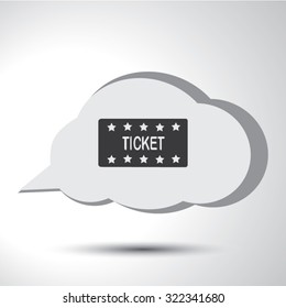 Ticket sign flat icon