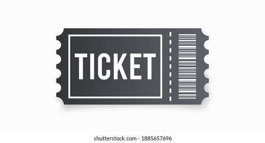 Ticket simple flat vector illustration