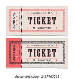 A ticket. Simple and stylish layered design