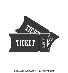 Ticket. Simple vector icon isolated on a white background for websites and apps
