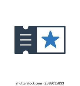 Ticket Star Icon Sign Symbol