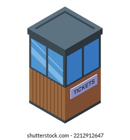 Ticket Station Icon Isometric Vector. Metro Card. Train Machine