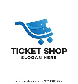 Ticket Store Gradient Logo Design