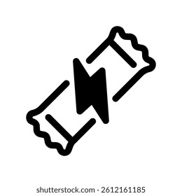 Ticket Stub or Coupon Pictogram Featuring a Jagged Bolt Symbol Mark