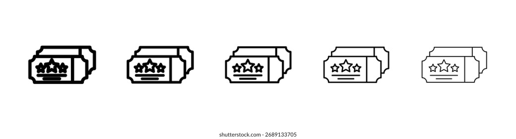 Ticket stub icon Vector Art Illustration