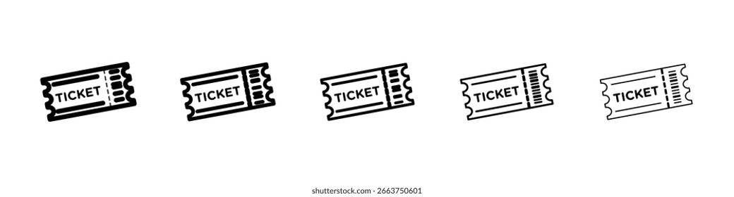 Ticket stub icon vector collection. EPS 10