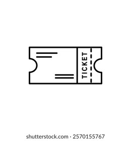 Ticket stub icon Vector logo set flat