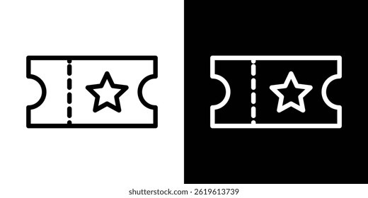 Ticket stub icon Vector symbol in trendy flat style