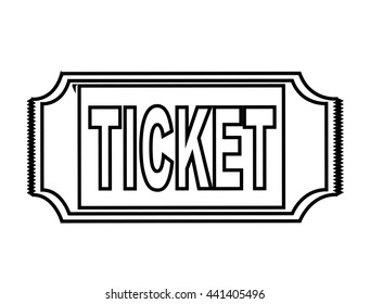 ticket stub isolated icon design