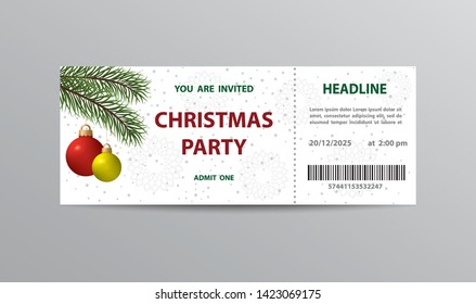 1,220 Christmas party ticket template Images, Stock Photos & Vectors ...