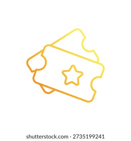 Ticket Stub vector icon stock illustration