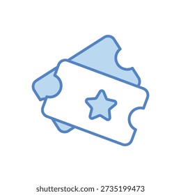 Ticket Stub vector icon stock illustration