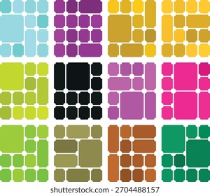 Ticket style bento grid layout bundle for modern graphic designers