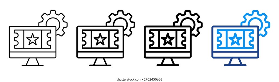 Ticketsystem Symbol Unterschiedliche Gliederungssammlung