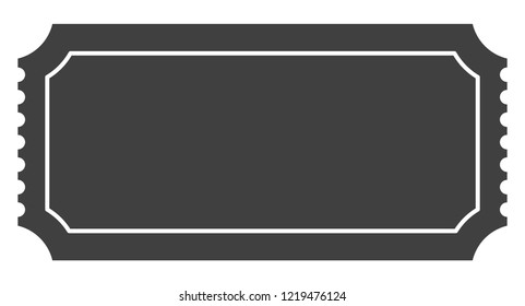 Ticket template icon on a white background. Isolated ticket template symbol with flat style.