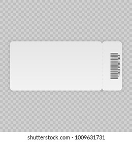 Ticket template isolated on a transparent background