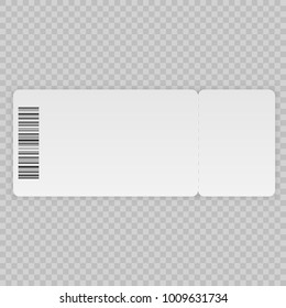 Ticket template isolated on a transparent background