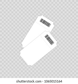 Ticket template. isolated on a transparent background. Vector illustration