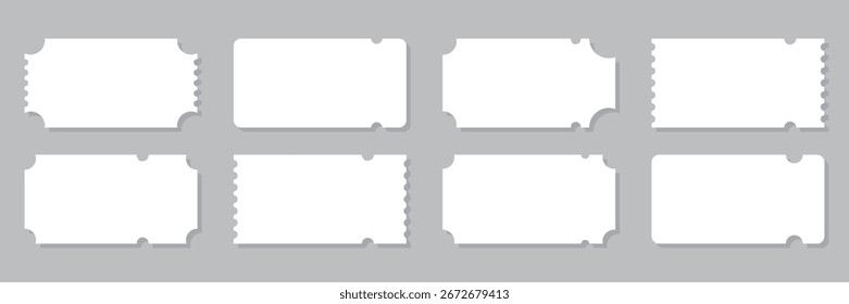 Ticket Template Set. Ticket Template Collection.
