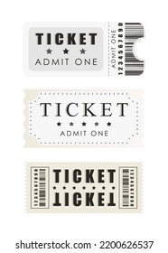 Ticket Template Set Pass Card Design Stock Vector (Royalty Free ...