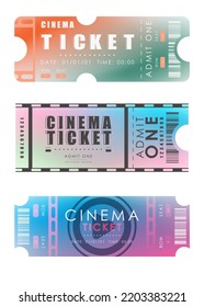 Ticket template set. Pass card design. Isolated. Vector.