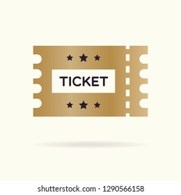 TIcket template vector color flat style isolated on background for live concert, cinema, website, ui, mobile app, music, dance event. 10 eps