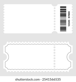 Ticket Template Vector for Events, Raffles, and Entry Passes