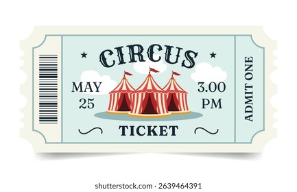 Сircus ticket template. Vector illustration	