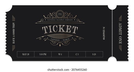 23,393 Vintage ticket template Images, Stock Photos & Vectors ...