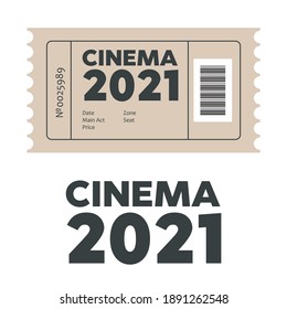 Ticket template for your event. Retro cinema or movie tickets.