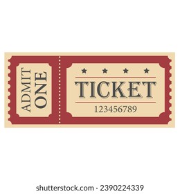 Ticket templates. Retro ticket. Cinema ticket. Vector illustration	