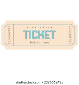 Ticket templates. Retro ticket. Cinema ticket. Vector illustration	
