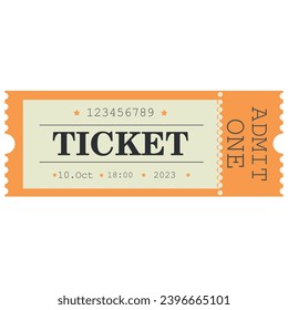 Ticket templates. Retro ticket. Cinema ticket. Vector illustration	
