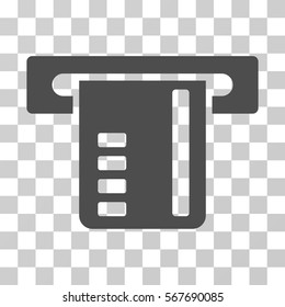 Ticket Terminal icon. Vector illustration style is flat iconic symbol, gray color, transparent background. Designed for web and software interfaces.