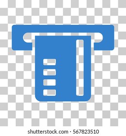 Ticket Terminal icon. Vector illustration style is flat iconic symbol, cobalt color, transparent background. Designed for web and software interfaces.