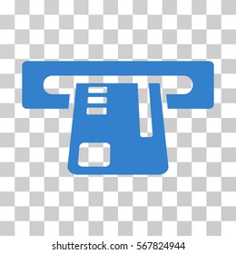 Ticket Terminal icon. Vector illustration style is flat iconic symbol, cobalt color, transparent background. Designed for web and software interfaces.