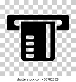 Ticket Terminal icon. Vector illustration style is flat iconic symbol, black color, transparent background. Designed for web and software interfaces.