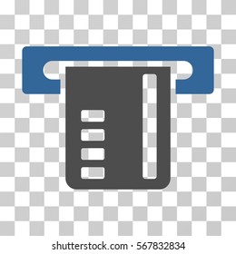 Ticket Terminal icon. Vector illustration style is flat iconic bicolor symbol, cobalt and gray colors, transparent background. Designed for web and software interfaces.